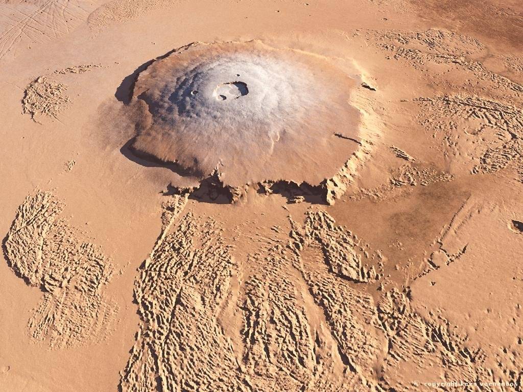 Mars’ta bulunan Olympus Mons dağı, güneş sistemindeki en yüksek dağdır.