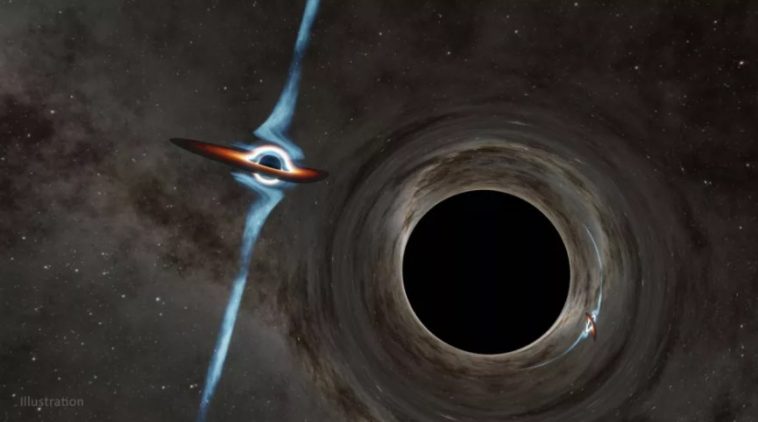 İki süper kütleli kara delik, evrenin şiddetlice bükülmesine yol açacak bir çarpışmaya doğru ilerliyor.