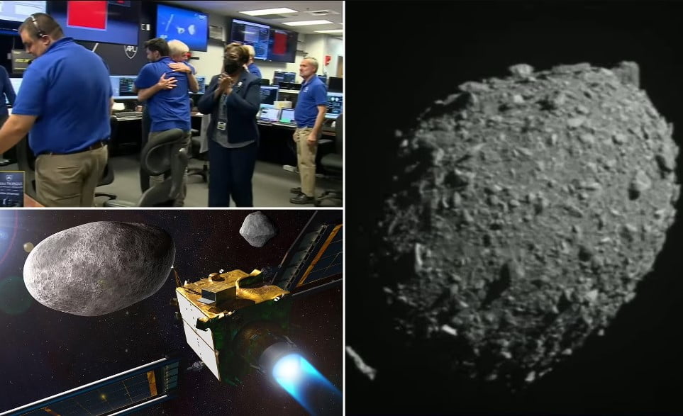 NASA'nın DART uzay aracı, ilk gezegen savunma testinde hedef asteroidi vurdu.